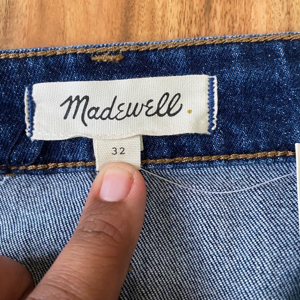 Madewell Stretch Denim Straight Mini Skirt - Picture 7 of 9